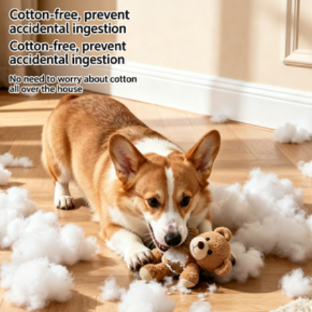 Durable, chewable, and squeaky plush toy for pets to enjoy and relieve boredom (for teething)
