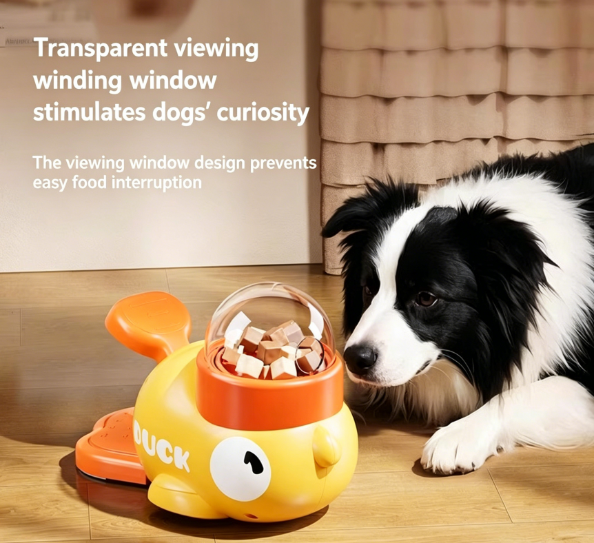 Little Yellow Duck Feeder, Automatic Pet Feeder, Smart Interactive Feeding Toy