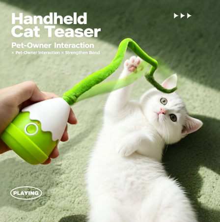 Long-tailed automatic rotating cat toy