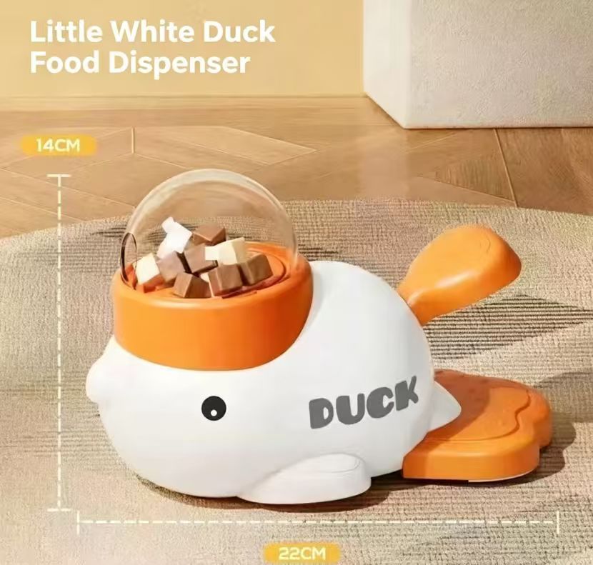 Little Yellow Duck Feeder, Automatic Pet Feeder, Smart Interactive Feeding Toy