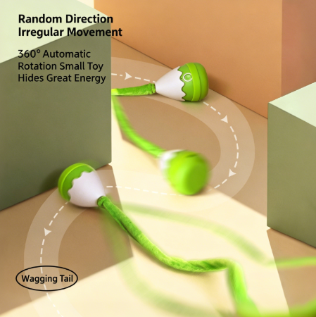 Long-tailed automatic rotating cat toy